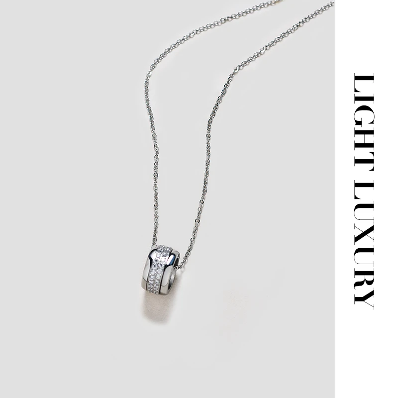 铜合金项链 0105 时来运 小蛮腰项链 镶钻 女 设计感