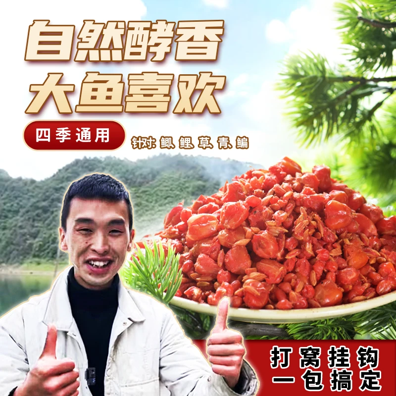 二毛荒野精选酵香果香谷麦窝料配方鲤草青鲫鱼一包搞定打窝挂钩饵
