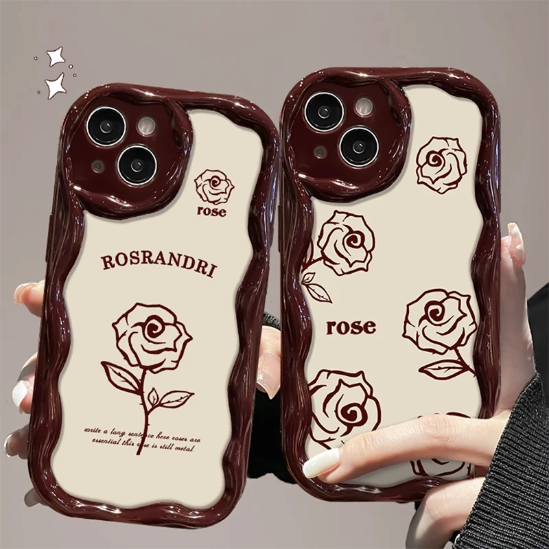 带刺玫瑰适用苹果15pro14手机壳iphone13/12女11华为vivo小米oppo
