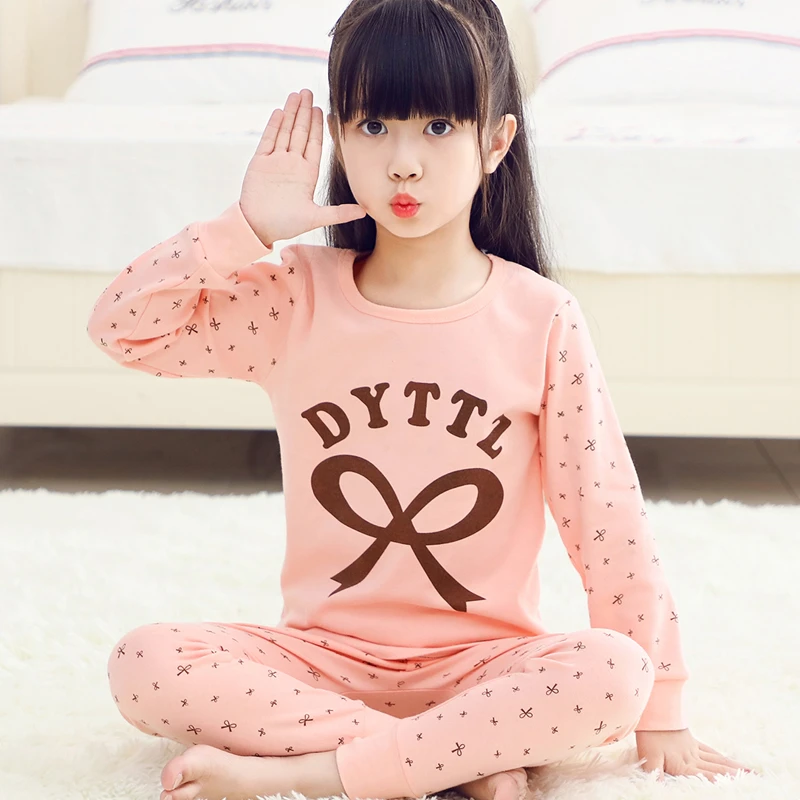 巴拉优选女童秋衣秋裤套装全棉儿童线衣线裤纯棉小女孩棉毛衫宝