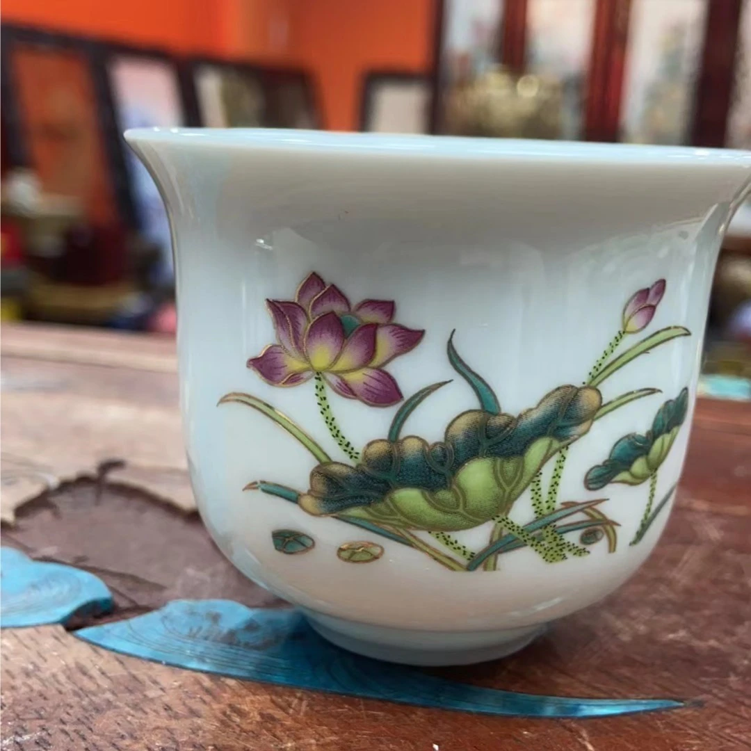A003/景德镇粉彩铃铛杯/一件