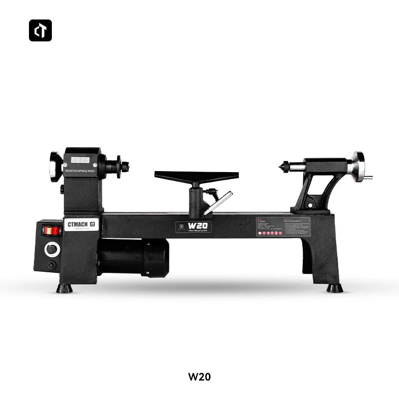 呲铁W30小型家用木工车床多功能微型迷你木旋机床无极变速木工车