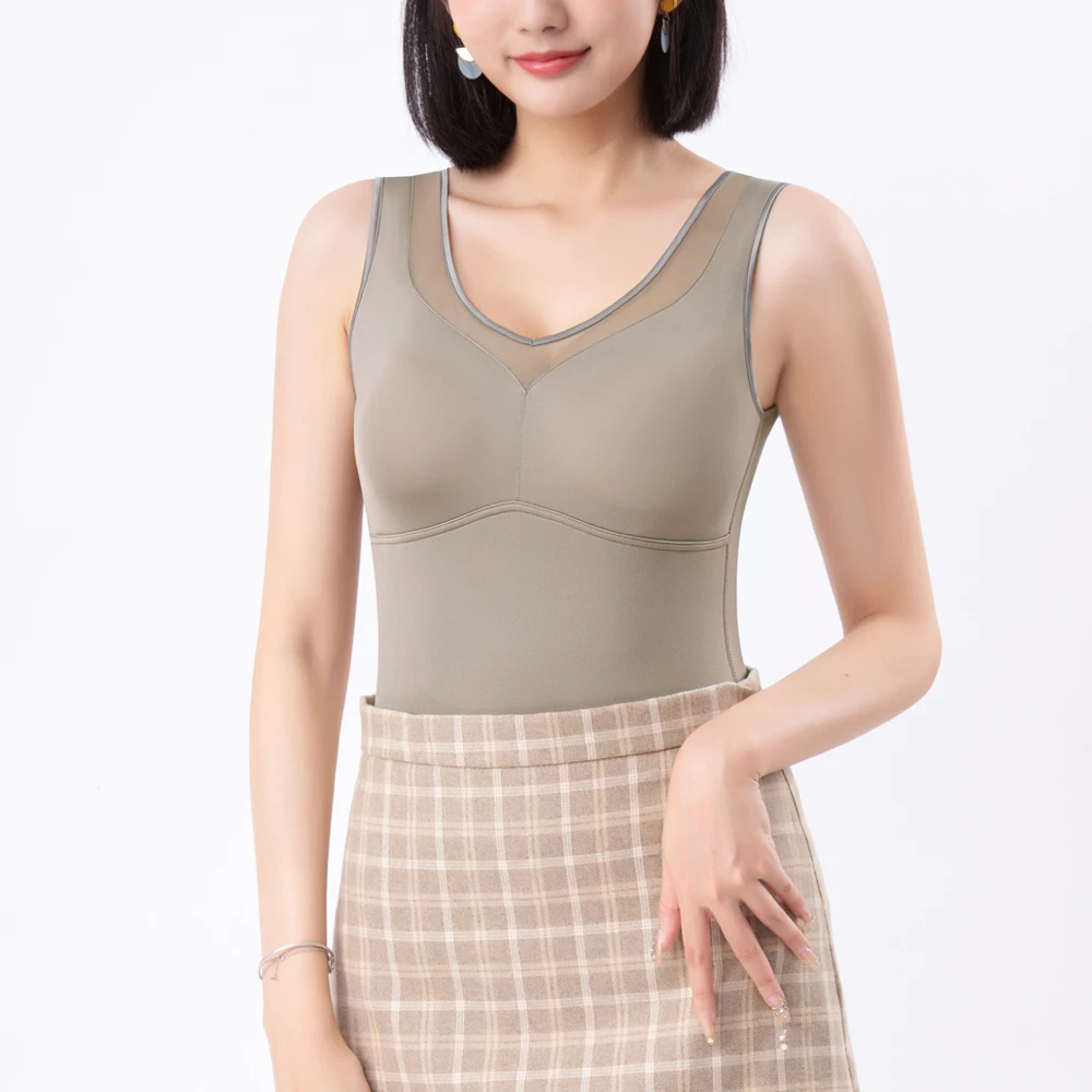 【吴姐定制】3002通勤加绒V领保暖背心