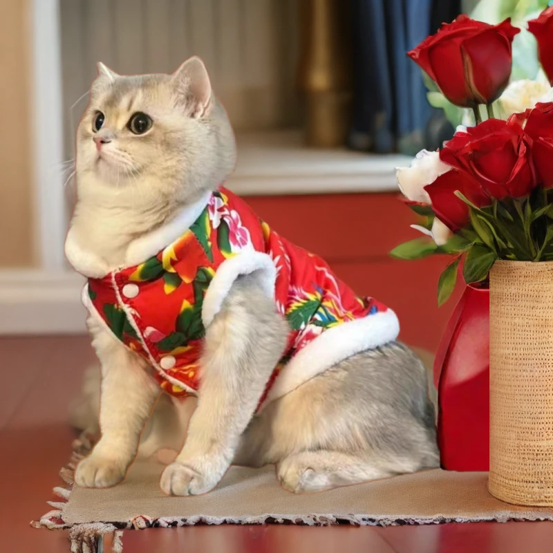 狗狗衣服小型犬秋冬款宠物冬北大花加绒泰迪比熊柯基雪纳瑞防掉毛