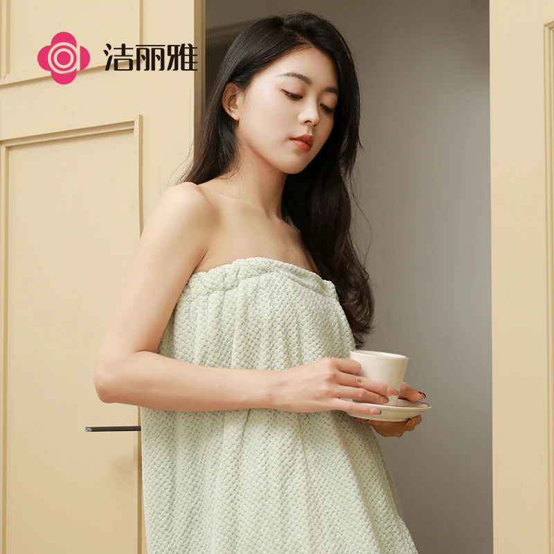 洁丽雅浴巾浴裙女家用可穿可裹大人速干加厚成人女士吸水洗澡裹巾