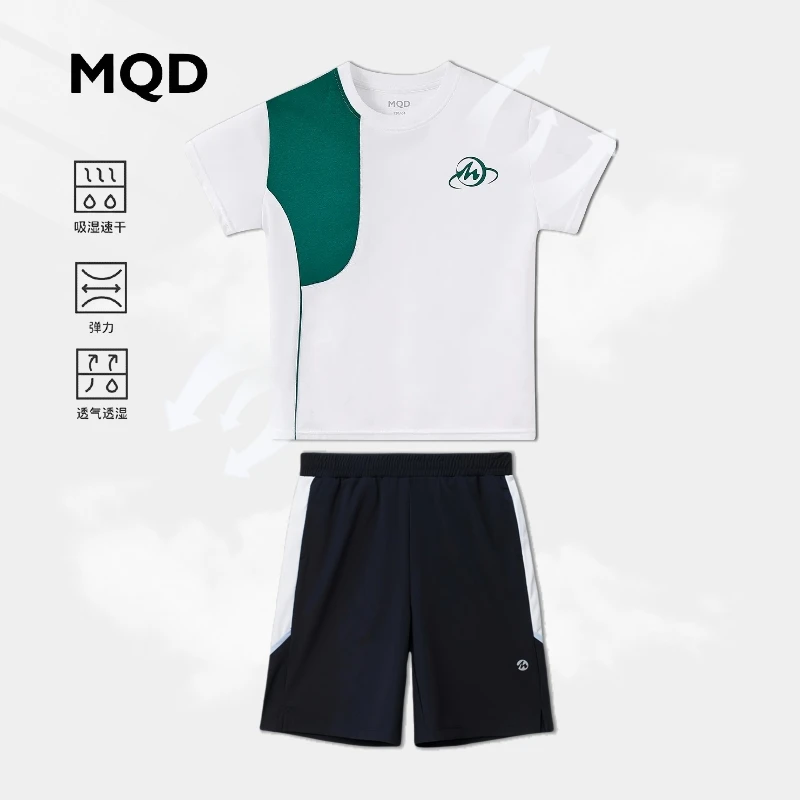 【速干套装】MQD2024夏季新款童装男童运动短袖T恤速干套装TY0307A