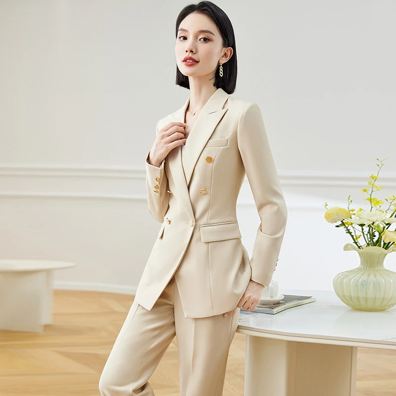 高端通勤西装单裤子新款秋冬气质时尚外套轻奢显瘦职业百搭休闲裤