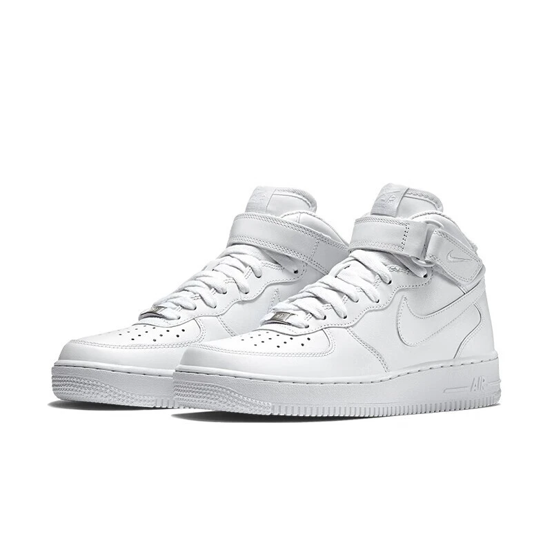Nike/耐克AF1中帮白色板鞋空军一号防滑纯白男女板鞋 CW2289-111