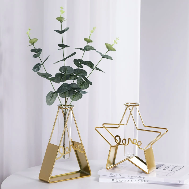 ins风北欧创意简约水培试管花瓶摆件小客厅干花插花花器餐桌装饰