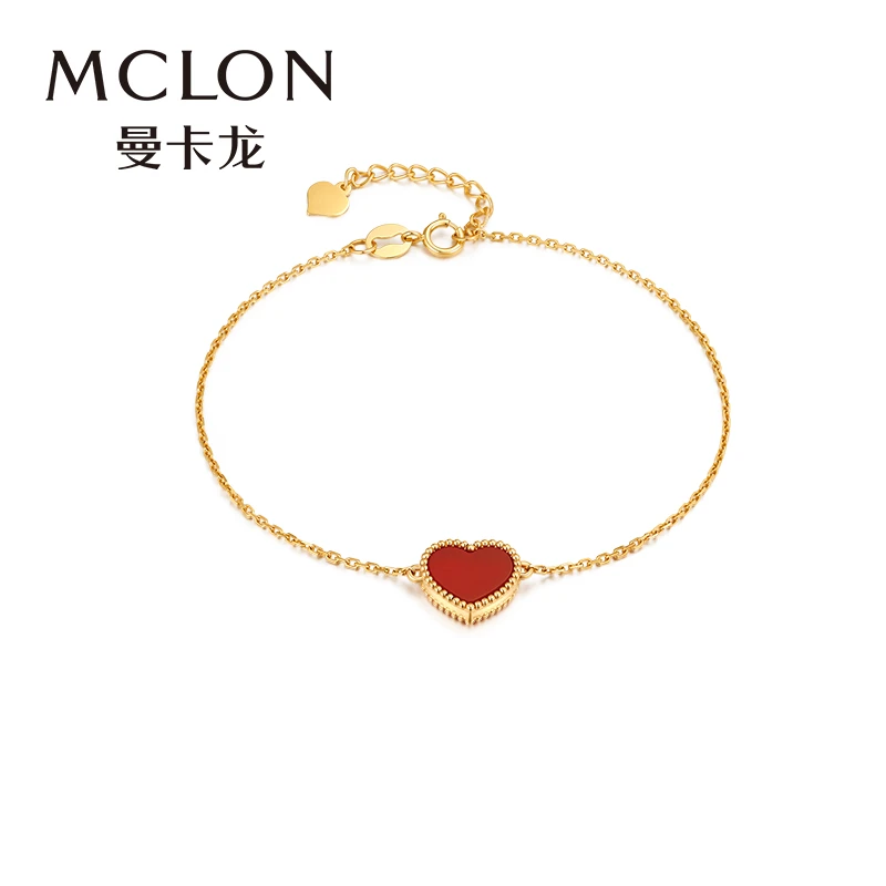 【旗舰店】Mclon曼卡龙【小桃红手链】18k金手链官播