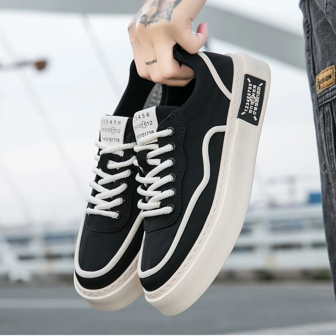 夏季款透气冰丝布面休闲板鞋低帮时尚轻软底百搭学生潮鞋男鞋9575