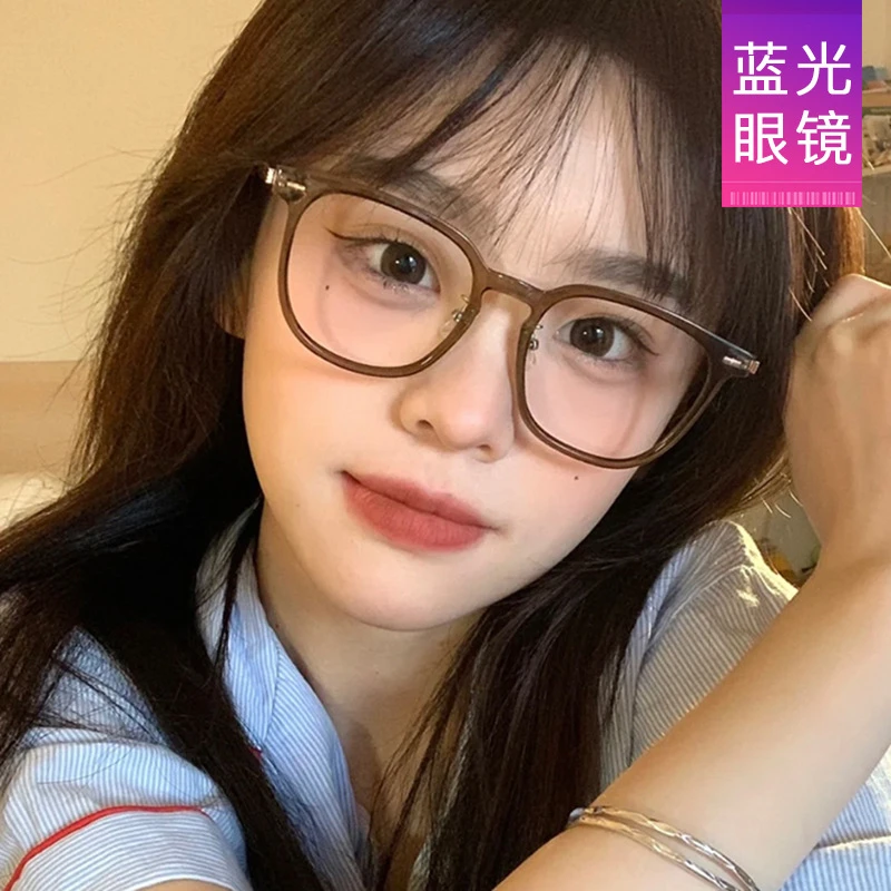 新款韩版复古防蓝光眼镜女素颜百搭近视眼镜框男网红潮款眼镜超轻