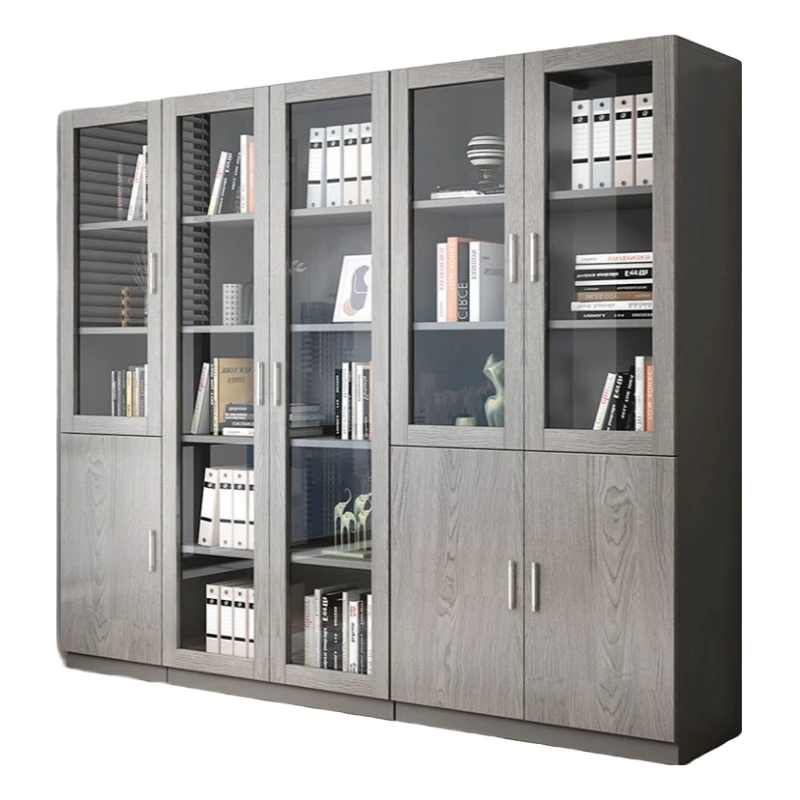 文件柜办公室书柜特价防尘资料柜储物档案柜家用带玻璃门收纳柜子