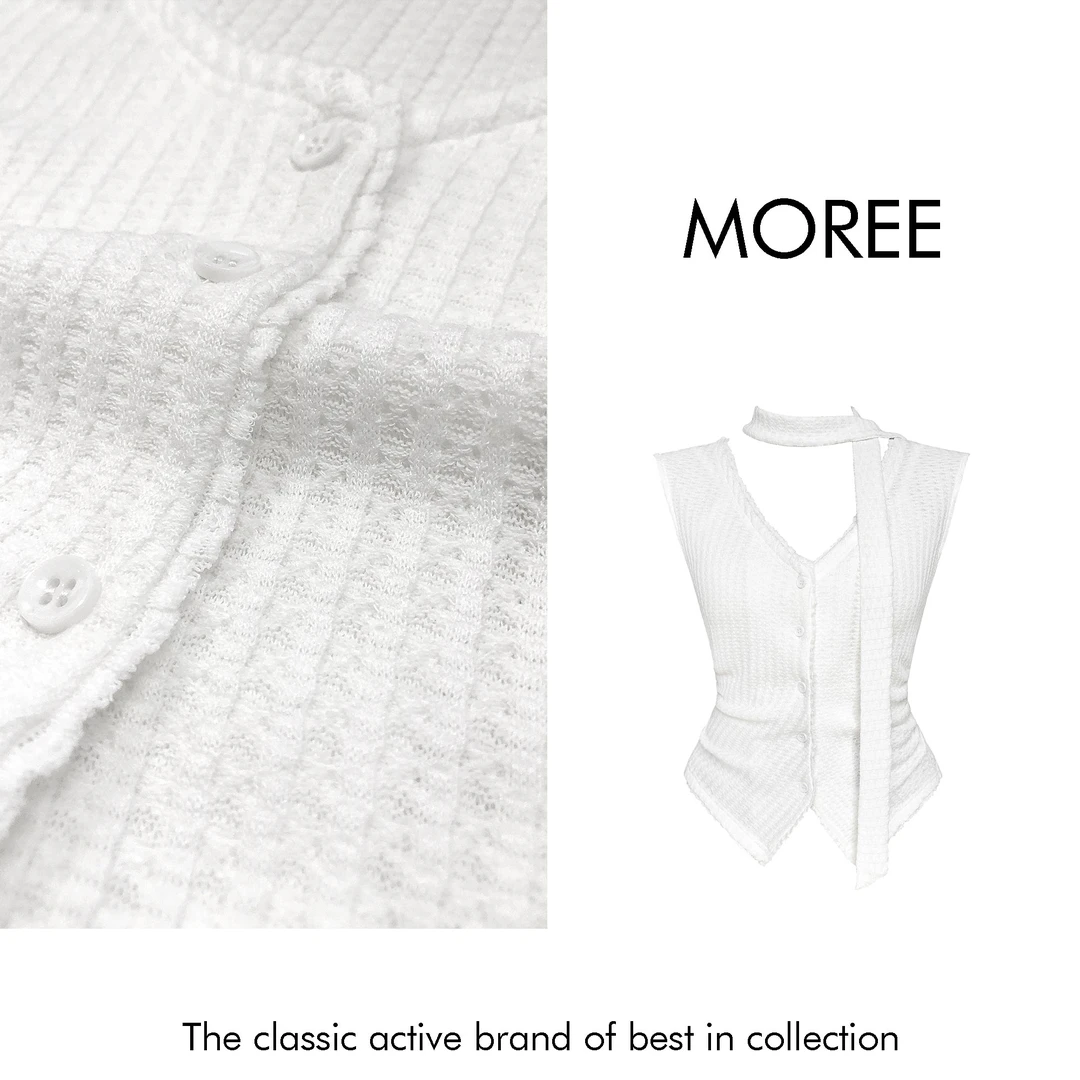 【MOREE】 écalisé高级感拼接褶皱上衣-Y082