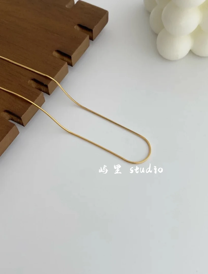 坠链均925银 屿里·素版蛇骨链1.5mm｜链长40+6cm｜简约百搭时尚