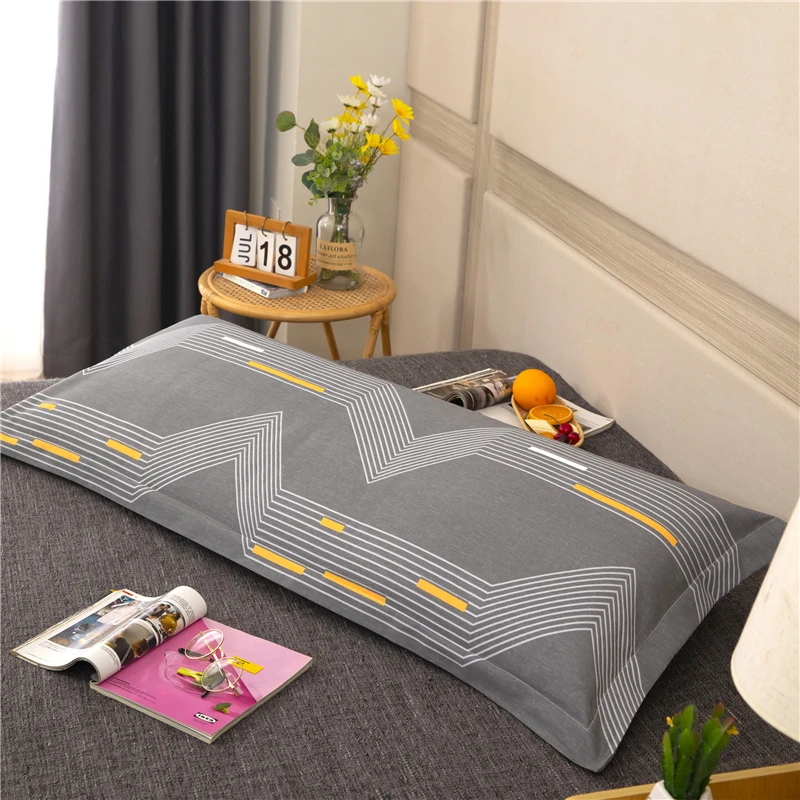 100纯棉斜纹双人枕套情侣1.2m夫妻1.5m全棉加长1.8米枕头芯套