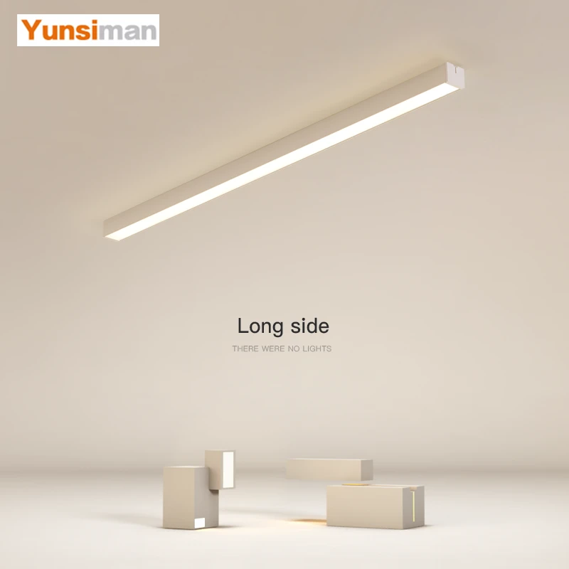 极简长条吸顶灯led现代简约长方形北欧客厅灯无主灯卧室灯灯具H