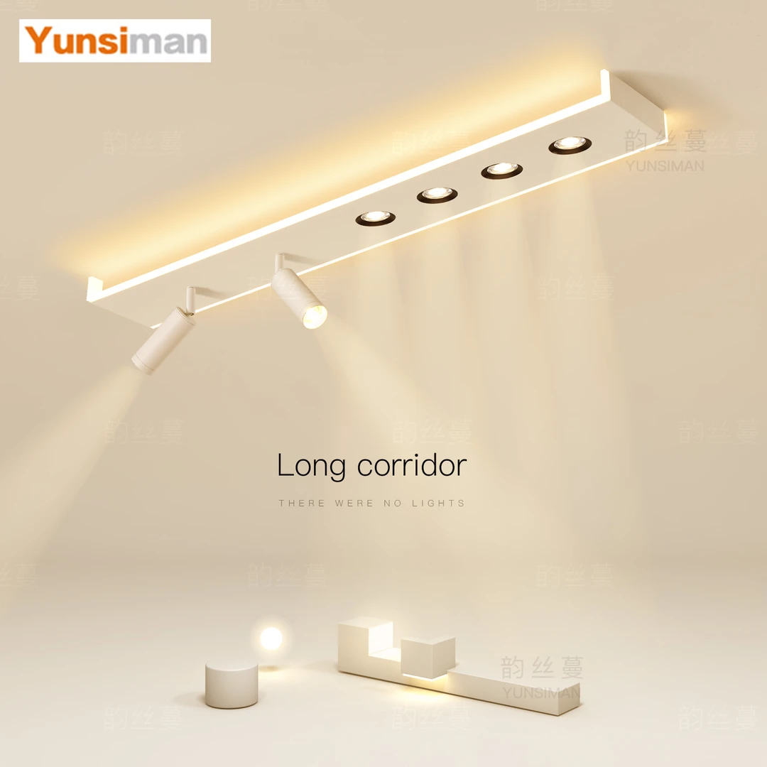 创意led吸顶灯长条灯简约现代阳台玄关灯无主灯客厅过道走廊灯具B