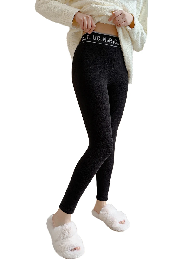 高腰打底裤女士紧身加绒加厚秋冬冬季显瘦打底裤外穿修身弹力高