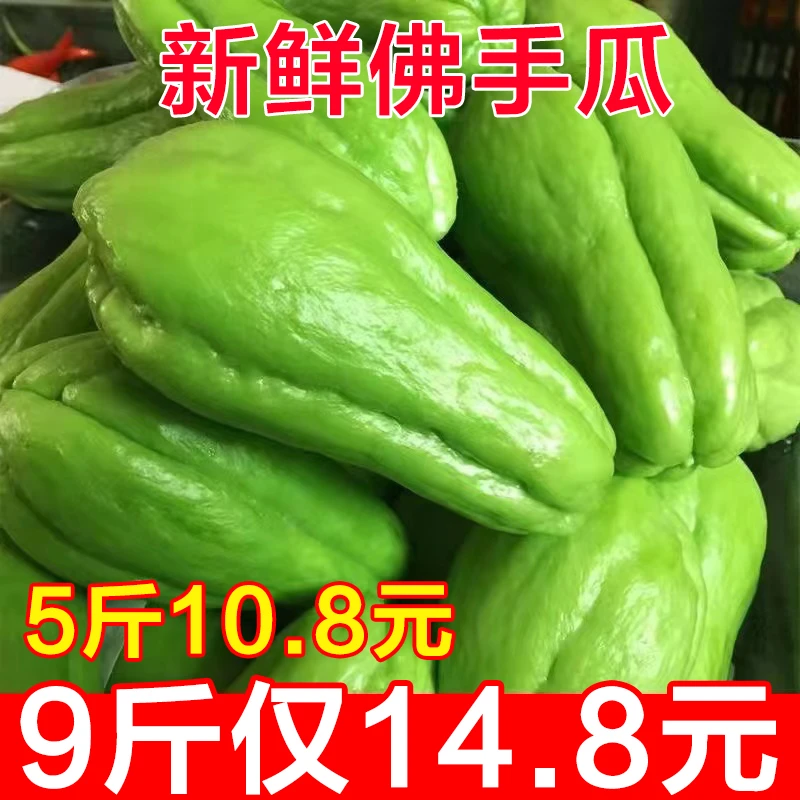 云南佛手瓜批发应季蔬菜寿瓜洋瓜丰收窝瓜捧瓜孕妇整箱蔬菜3斤