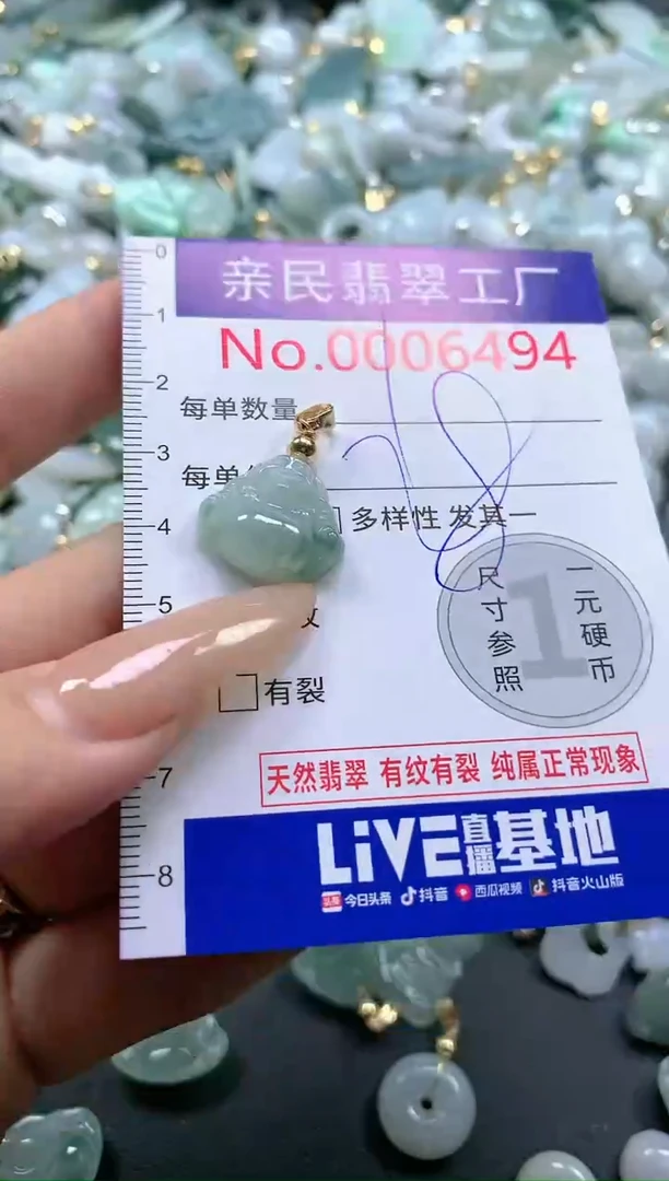 【闪购商品】翡翠吊坠(不含链)未镶嵌6494