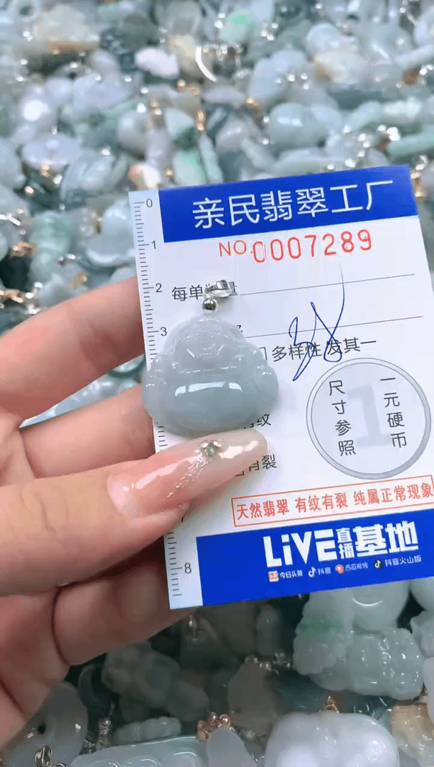 【闪购商品】翡翠颈饰未镶嵌7289配绳子