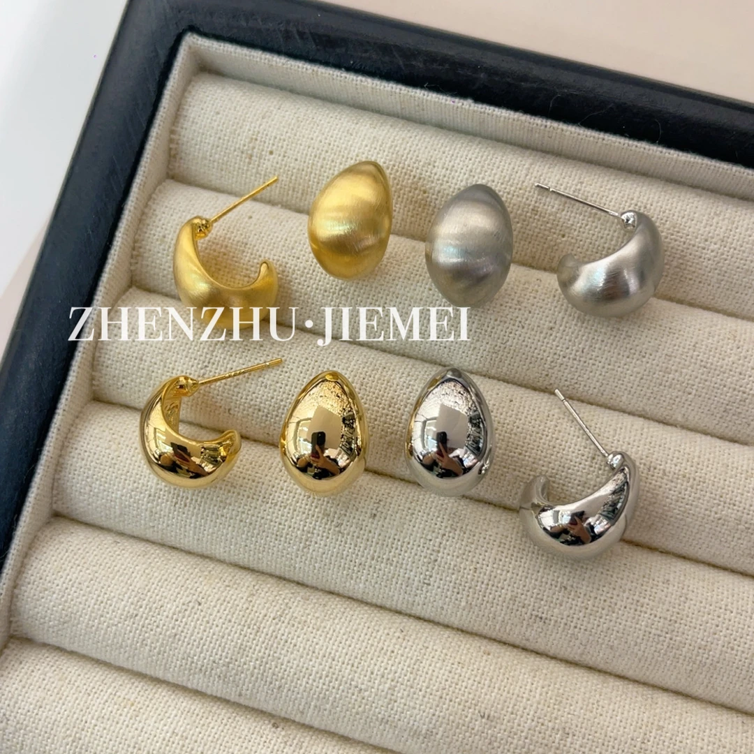 铜合金耳饰 （水滴小豆子耳钉）时尚简约ins极简