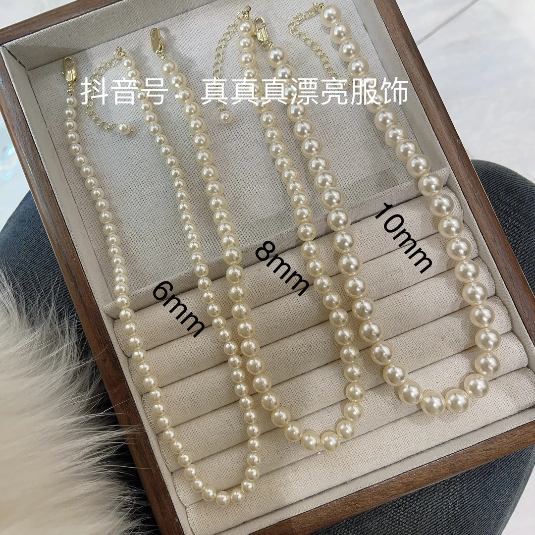 钛钢仿珍珠项链 经典(2025升级版珠珠)素款贝珠珠项链高级感