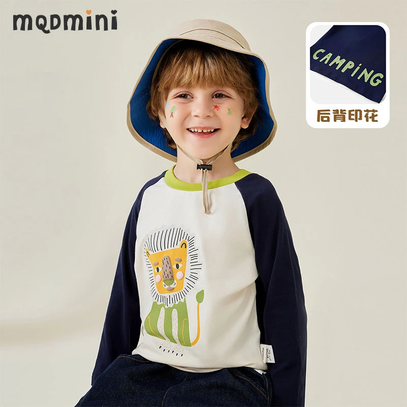 童装秋季新款体恤男童长袖棉T恤宝宝小男孩上衣洋气撞色打底衫