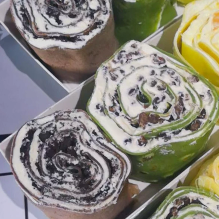 三拼毛巾卷一份（300g）包含:（芒果，奥利奥，抹茶红豆）