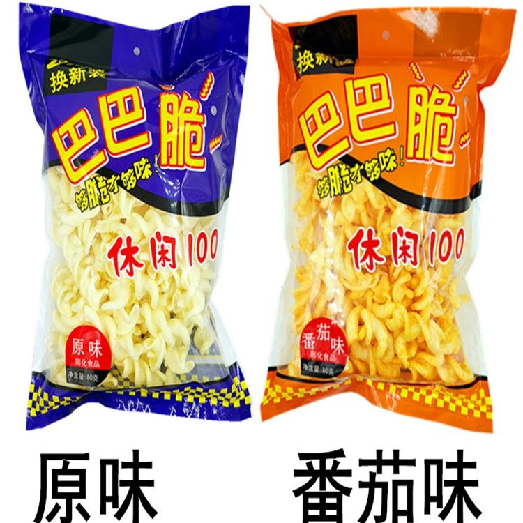 顶大巴巴脆80g/袋童年怀旧零食小吃螺旋薯条膨化8090记忆特产原味
