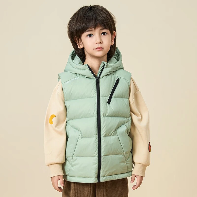歌瑞家（greatfaly）儿童马甲冬季新款男童装开襟羽绒马夹上衣