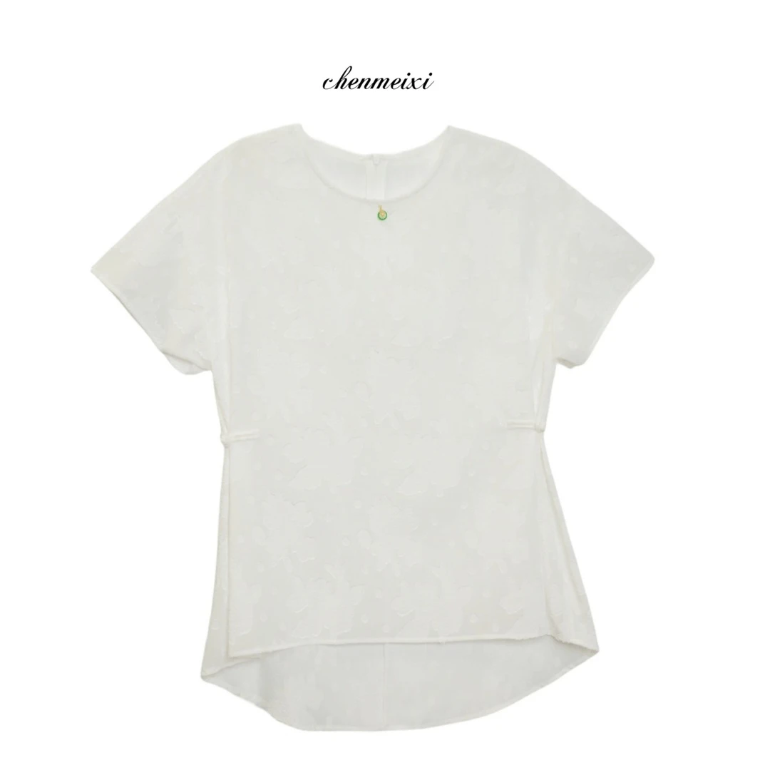 陈美羲【高定】圆领吊坠短袖上衣YLS-SY-0189