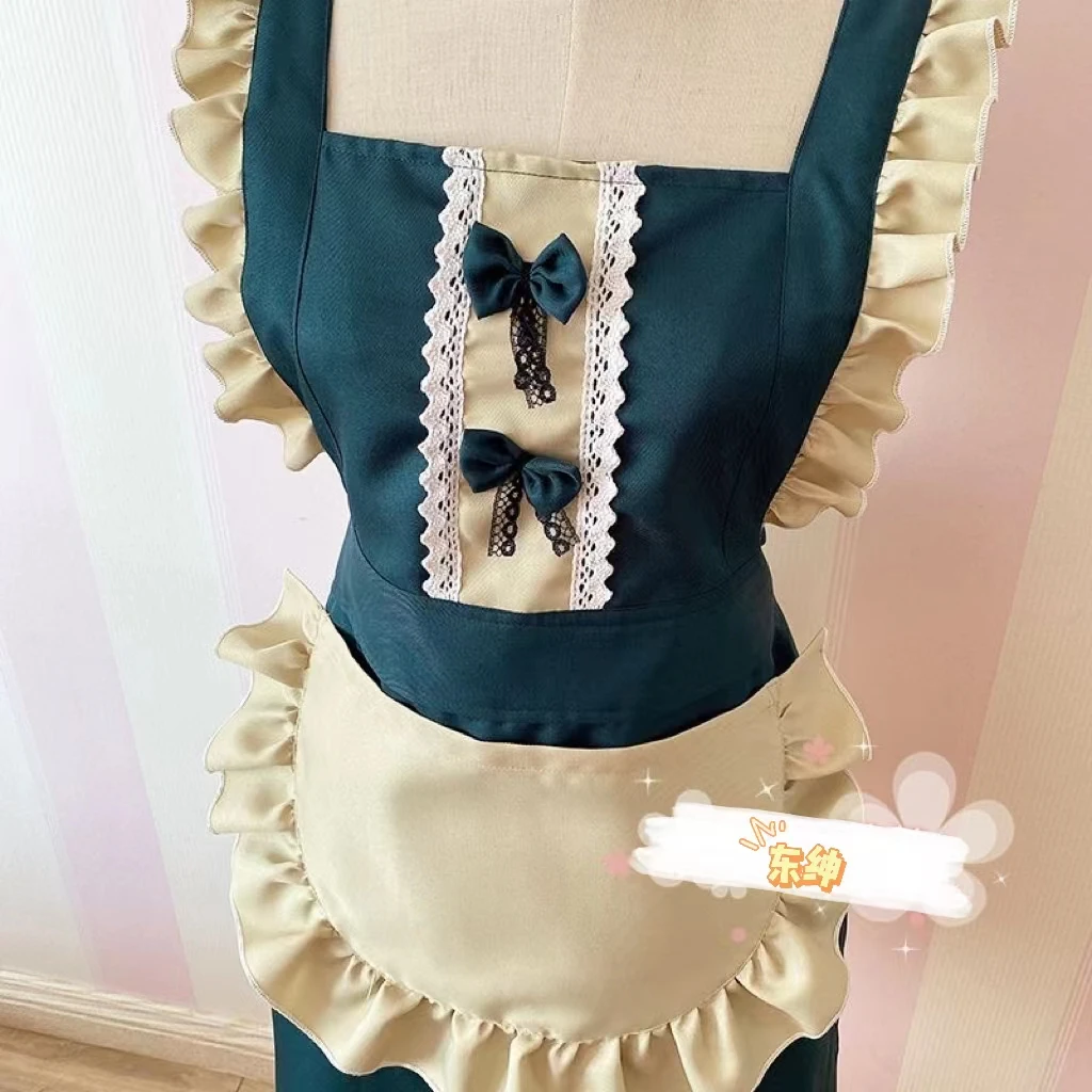 网红围裙家用做饭防油围腰女士小清新透气洋气防水双层可爱