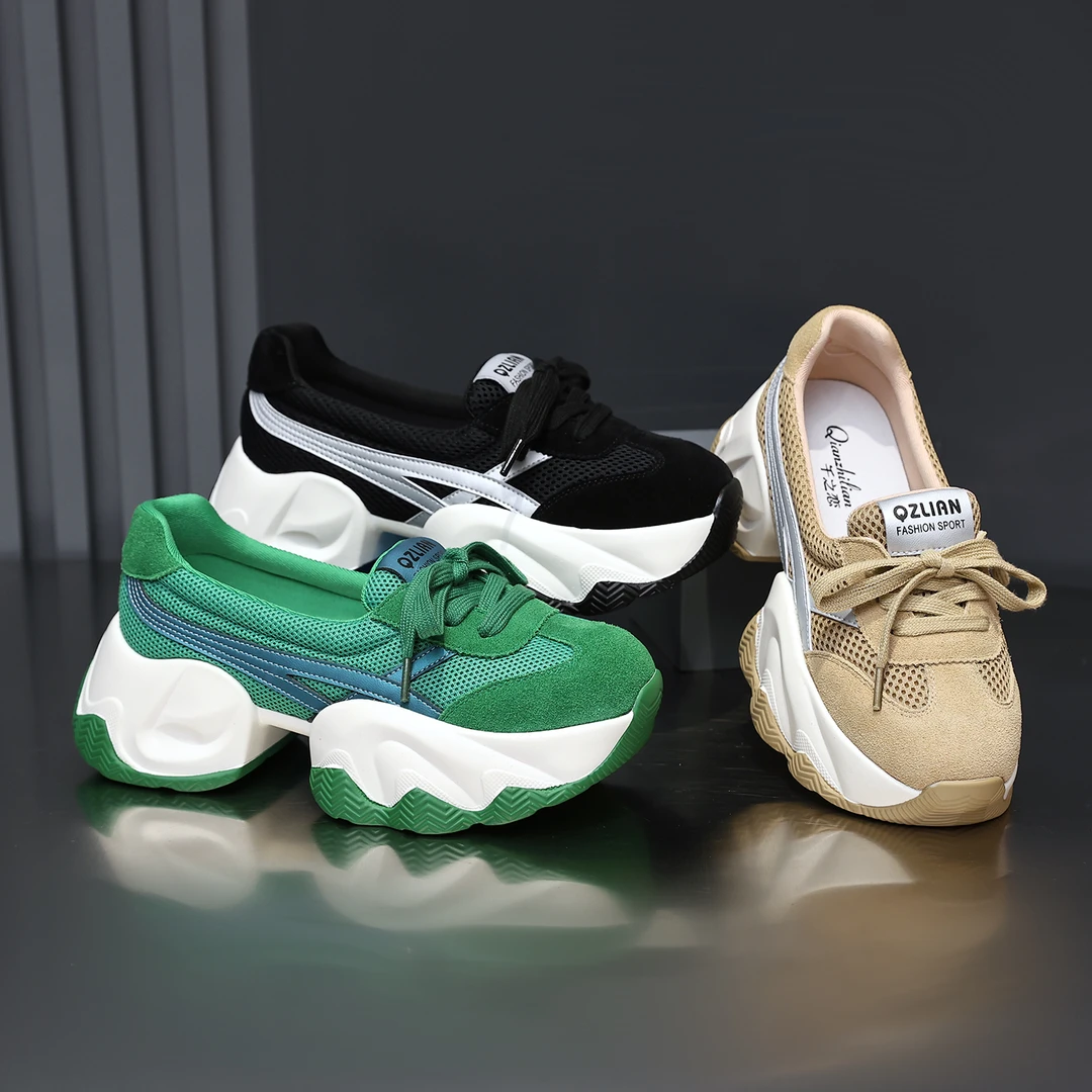 千之恋现货增高6CM2025夏季新款潮流软底休闲高能感气质女鞋9952