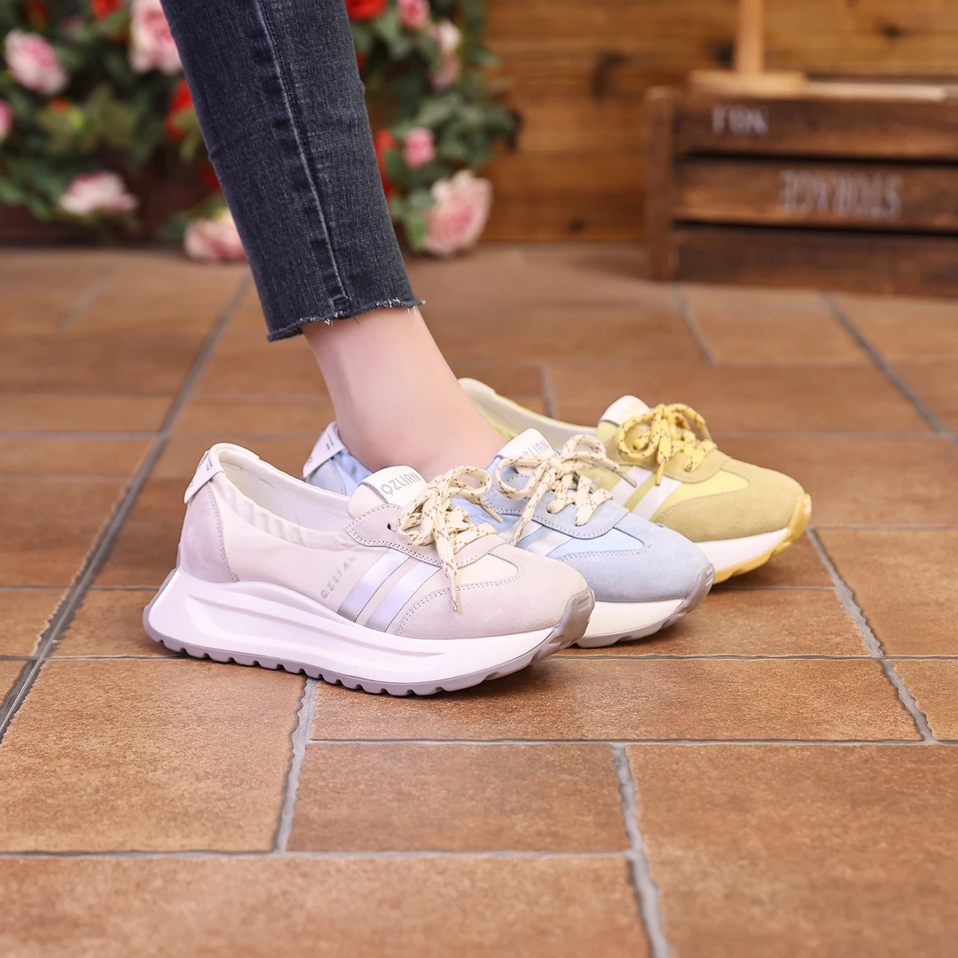 千之恋现货增高5CM2025夏季新款透气休闲运动百搭高能感女鞋9915