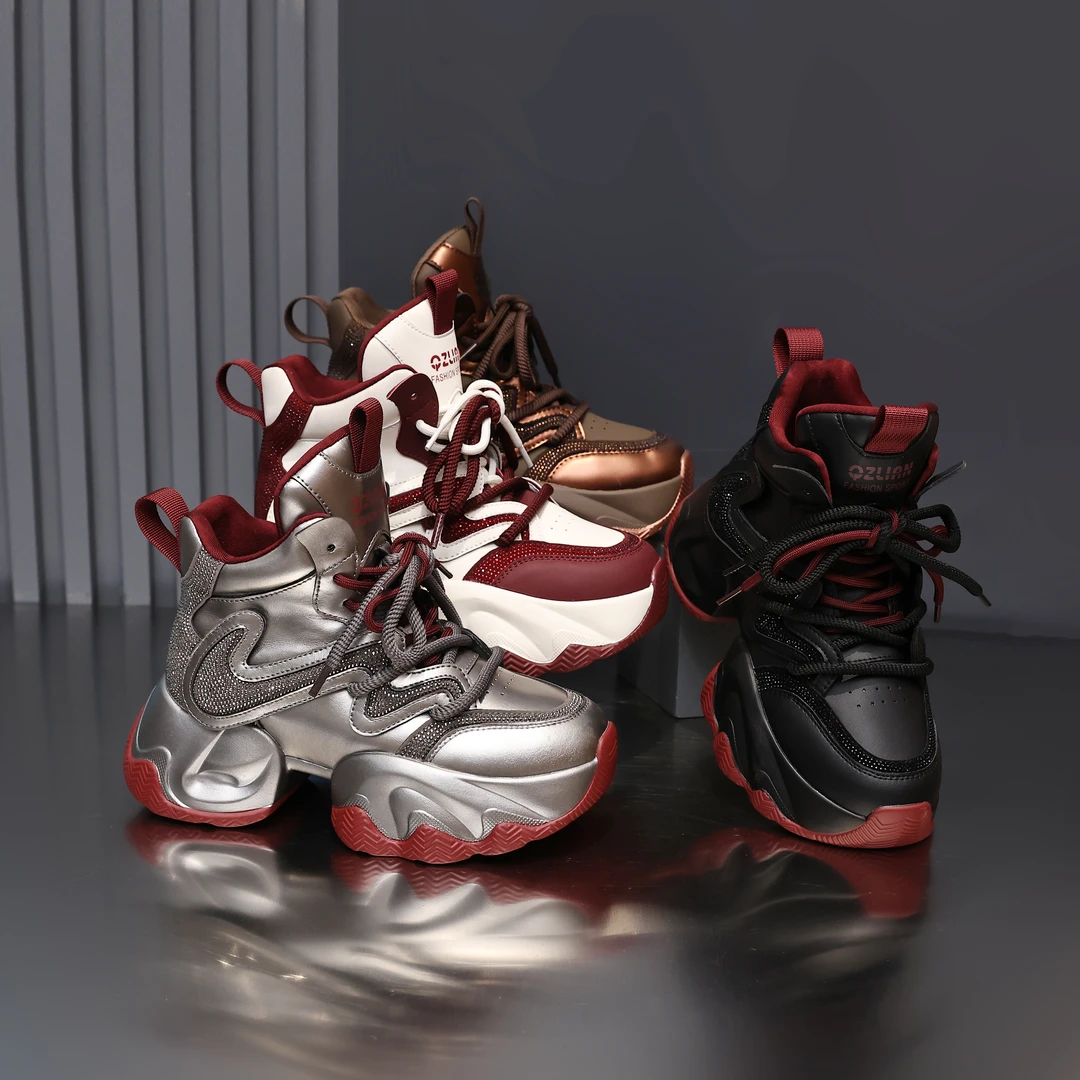 千之恋现货保暖搭子增高6CM2025早秋百搭高级感厚底气质女鞋5075