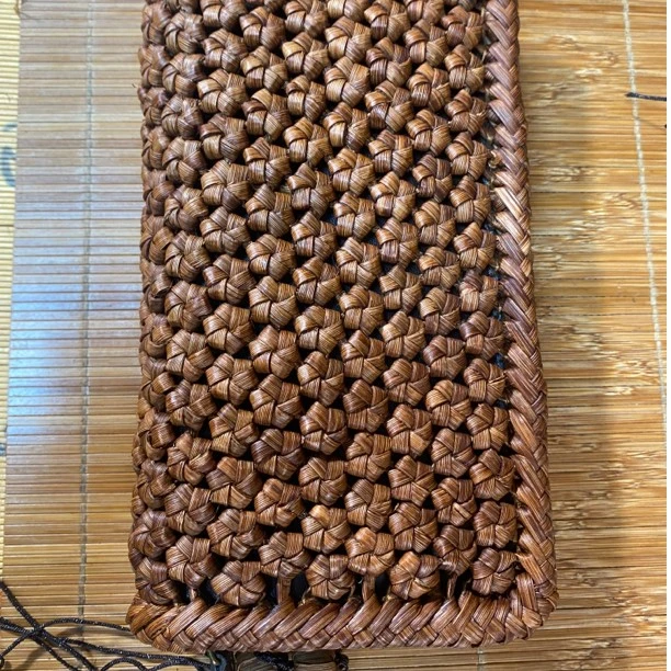 阅竹堂非遗野生葡萄编织六朵花钱包，外贸品质