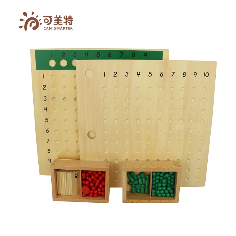 可美特蒙氏数学教具乘除法板蒙特梭利数字运算3-6岁学习玩具乘除