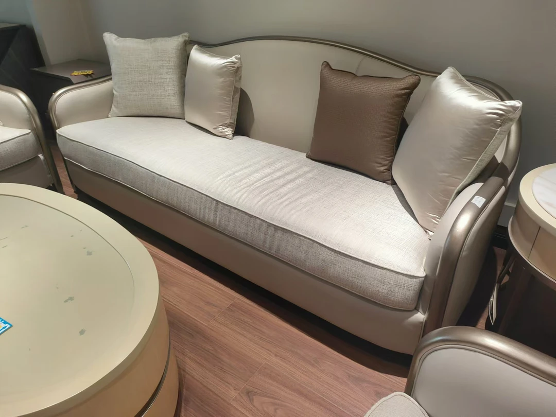 欧美风格820-5实木雕刻沙发简约 经典永恒款 欧美实木沙发套双人