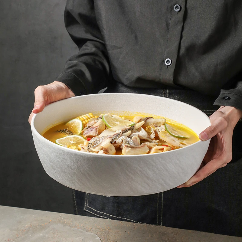 创意陶瓷大汤碗酸菜鱼大碗大号家用汤盆干锅盆毛血旺水煮鱼沙拉碗