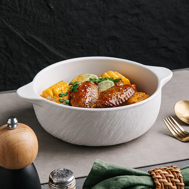 陶瓷双耳汤碗大容量水煮鱼酸菜鱼汤盆家用装汤的大盆碗防烫泡面碗