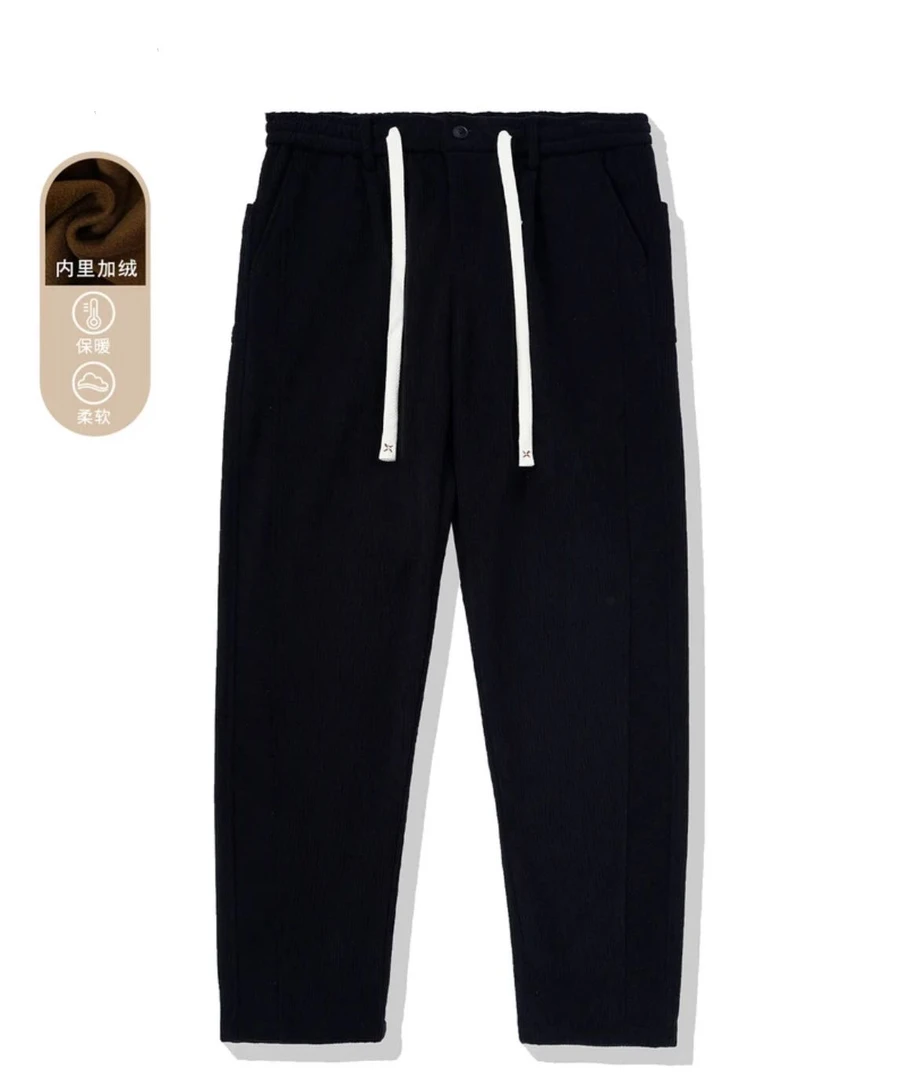 3193男士直筒松紧针织抽绳休闲裤