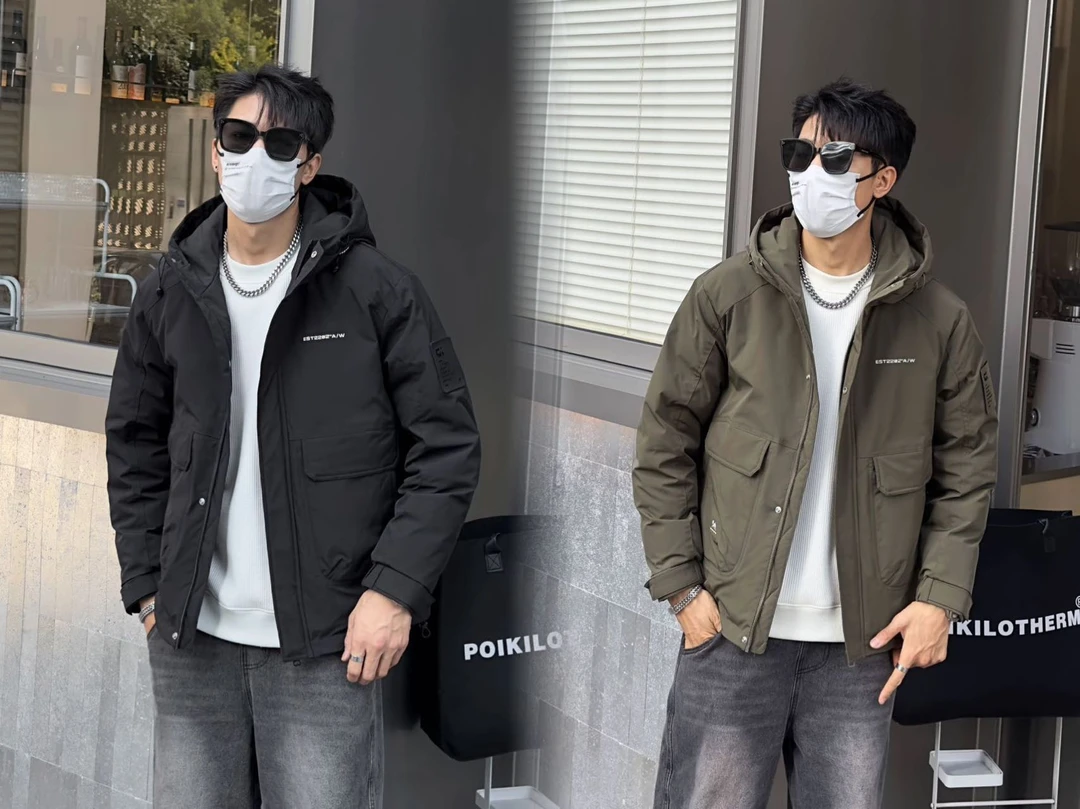 8837秋冬保暖男式羽绒服休闲连帽百搭短款