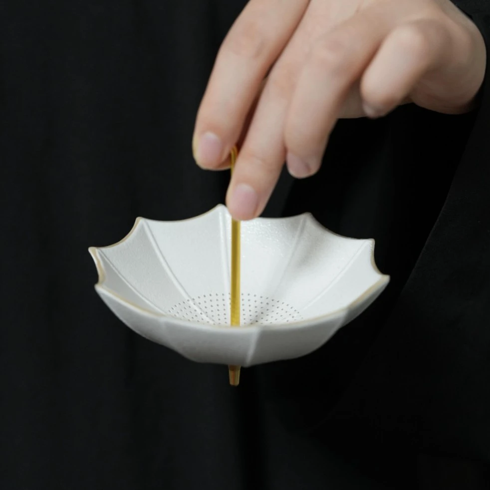 宽窄.雨伞过汽茶漏 家用茶滤手工功夫茶具茶滤器茶道零配