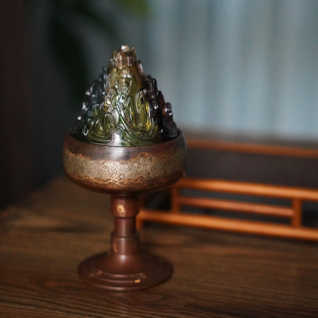 宽窄.博山琉璃-点金炉 仿古做旧檀香香薰室内家用摆件禅意香炉