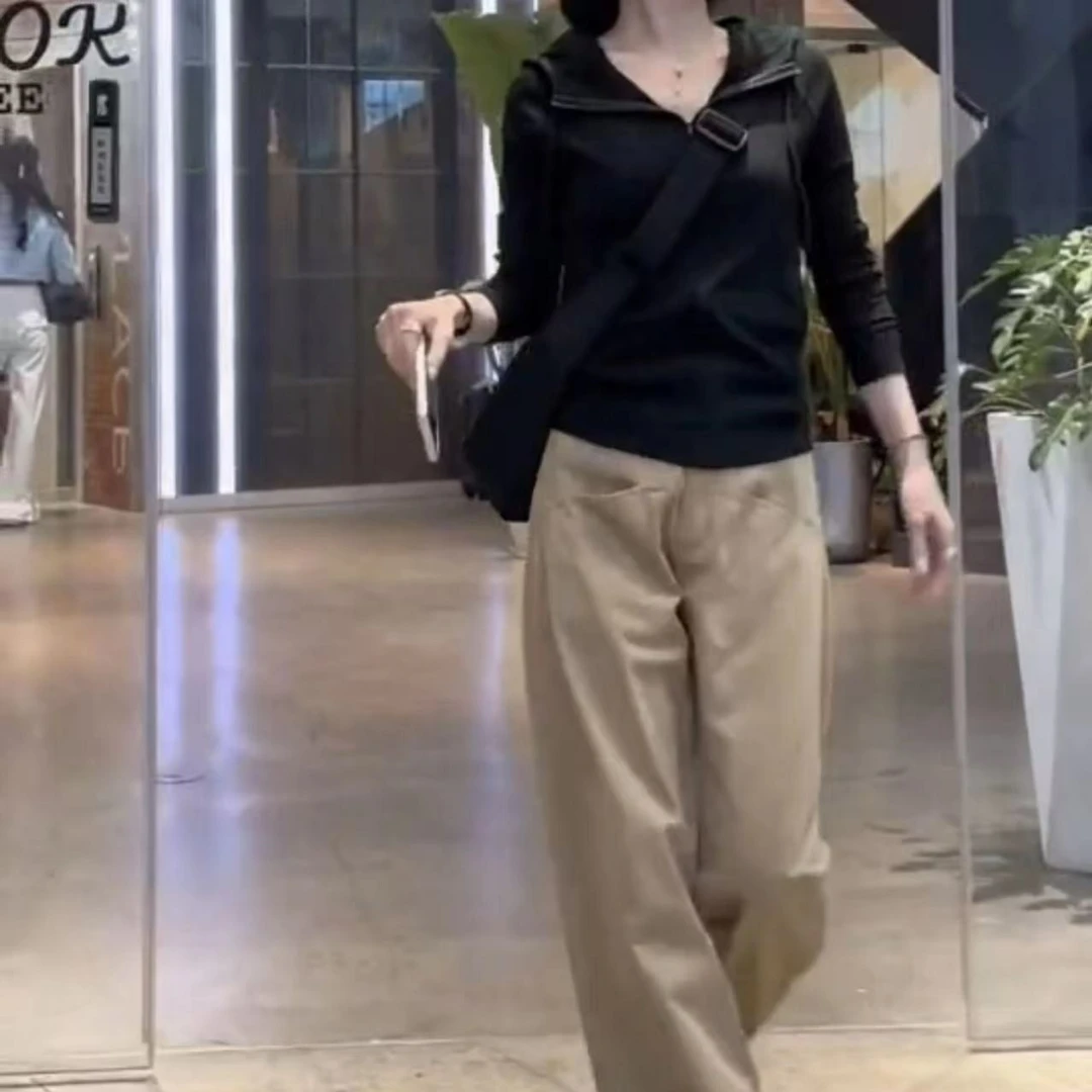 新款洋气时尚显瘦百搭休闲气质翻领连帽拉链上衣休闲裤女装T3699