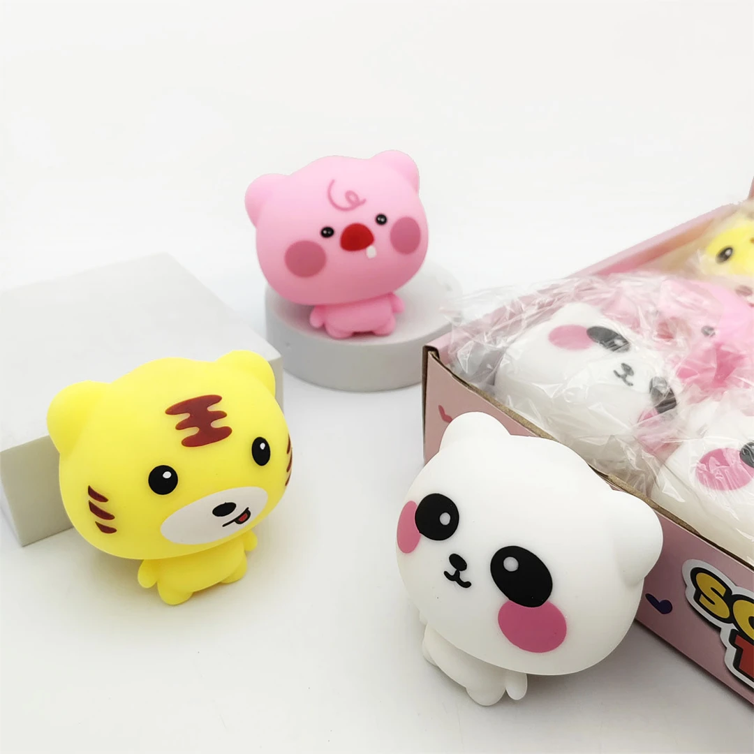 解压老虎捏捏乐创意海狸熊猫发泄玩具新奇特小动物玩具捏捏外贸