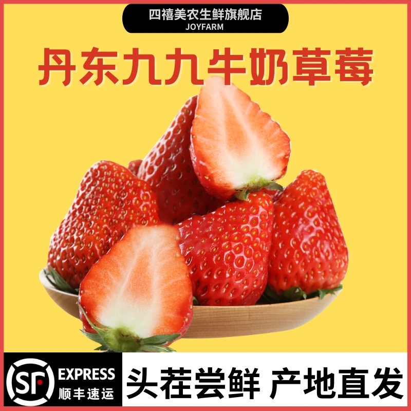 「金星专属」正宗丹东九九草莓红颜奶油草莓产地直发顺丰空运现采