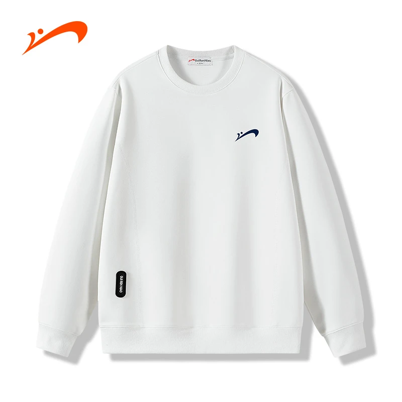 【秋冬上新】贵人鸟新款圆领卫衣潮流百搭男经典撞色套头长袖女